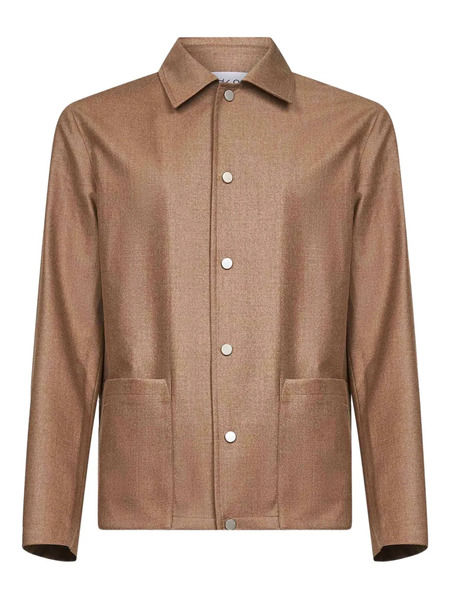  D4.0 Snap-button Patch-pocket Jacket - Brown 