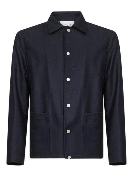  D4.0 Snap-button Wool Jacket - Blue 