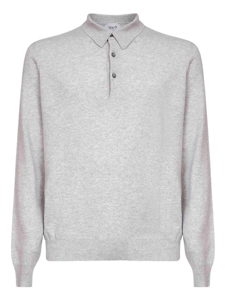  D4.0 Three-button Ribbed Polo Shirt - Grey 