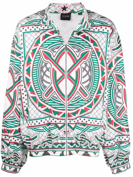  Daily Paper Abstract-pattern Bomber Jacket - Green 