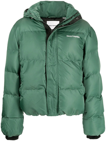  Daily Paper Logo-print Puffer Jacket - Green 