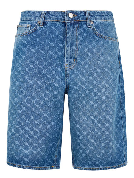  Daily Paper Monogram Denim Shorts - Blue 