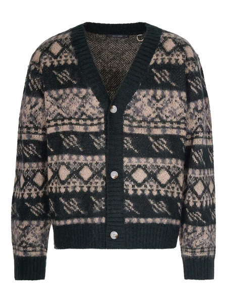  Daily Paper Patterned Button Cardigan - Green 