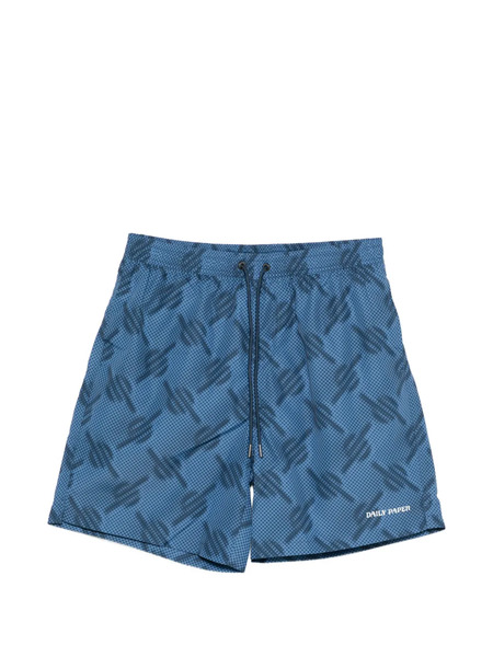  Daily Paper Patterned Swim Shorts - Blue 
