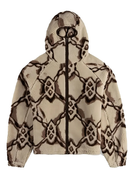  Daily Paper Shield-pattern Hooded Jacket - Neutrals 