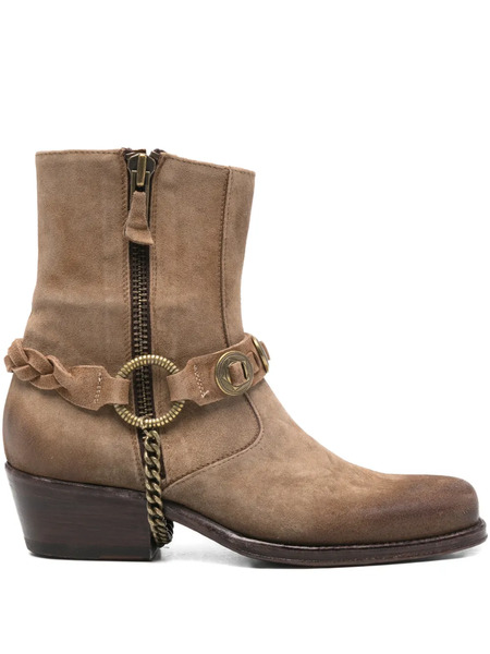  Damy Chain-embellishment Boots - Brown 
