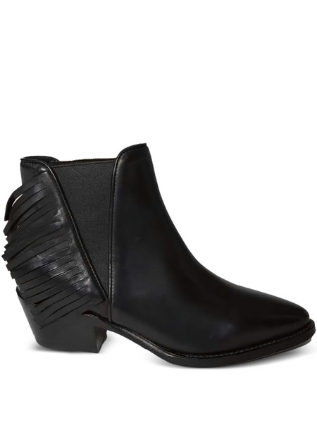  Damy Fringed Ankle Boots - Black 