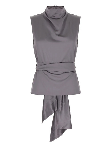  Danamé Tiffany Tie Blouse - Grey 