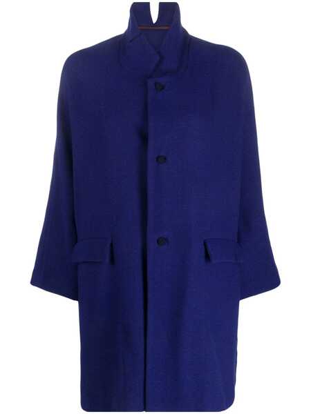  Daniela Gregis Bell-sleeves Wool Coat - Blue 