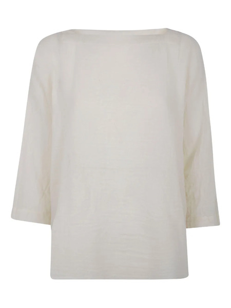  Daniela Gregis Boat-meck Wool Blouse - Neutrals 
