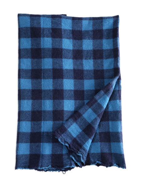  Daniela Gregis Check-pattern Scarf - Blue 