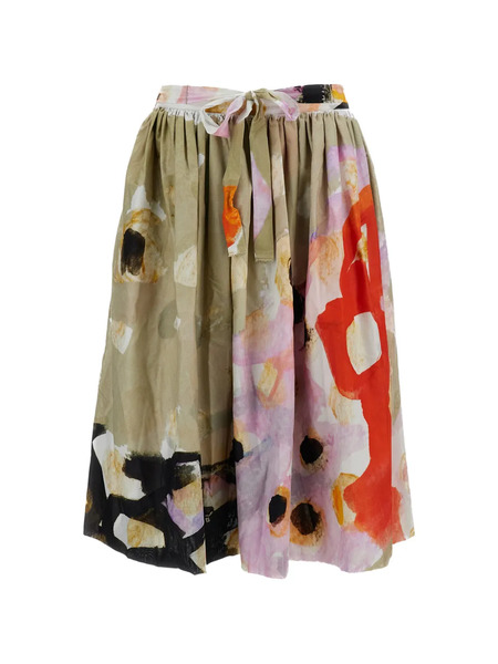  Daniela Gregis Floral-print Midi Skirt - Neutrals 