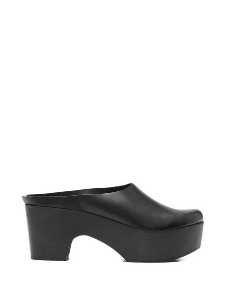 Daniela Gregis Leather Mules - Black 