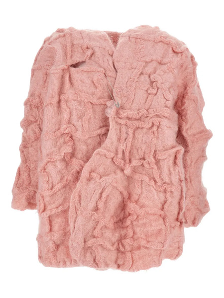  Daniela Gregis Mosaic Crew-neck Cardigan - Pink 