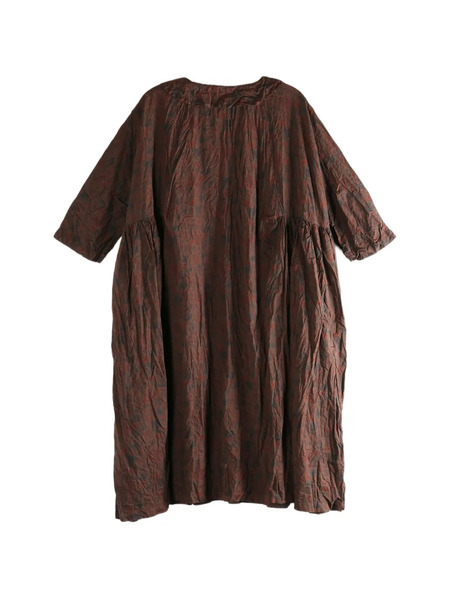  Daniela Gregis Printed Midi Dress - Brown 