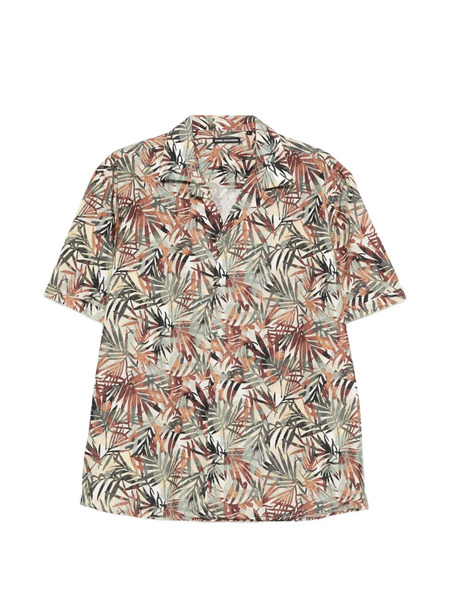  Daniele Alessandrini Leaf-print Shirt - Neutrals 