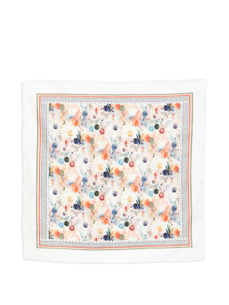  D'aniello Abstract-pattern Silk Scarf - White 