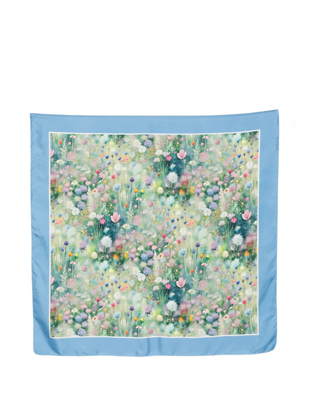  D'aniello Floral Print Scarf - Blue 