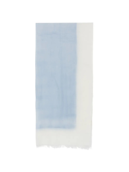  D'aniello Fringed Colour Block Scarf - Blue 