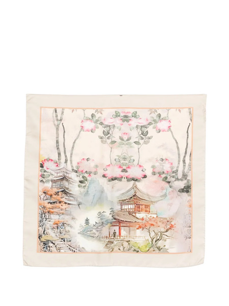  D'aniello Graphic-print Scarf - Neutrals 