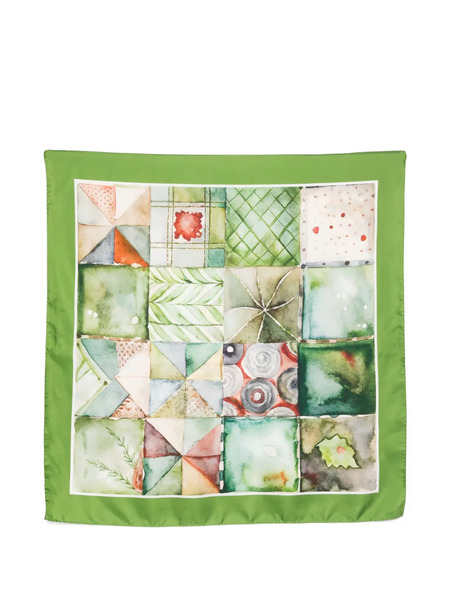  D'aniello Patterned Scarf - Green 