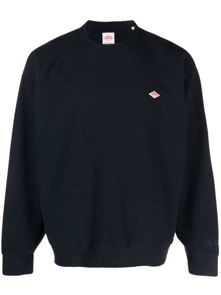  Danton Logo-patch Fleece Sweatshirt - Blue 