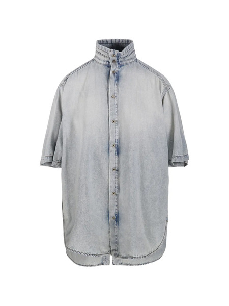  Darkpark Buttoned Collar Top - Blue 