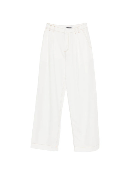  Darkpark Contrast Stitch Trousers - White 