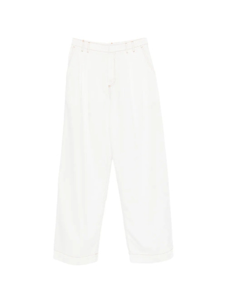  Darkpark Contrast-stitch Trousers - White 