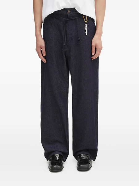  Darkpark Drawstring Pearl-embellished Jeans - Blue 