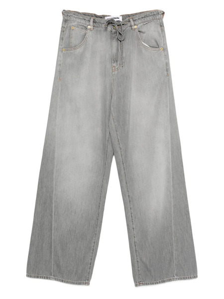  Darkpark Drawstring-waist Wide-leg Jeans - Grey 
