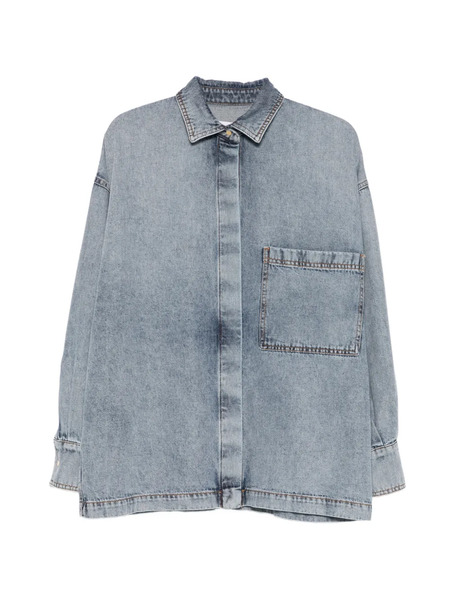  Darkpark Jenny Front-pocket Button-down Shirt - Blue 