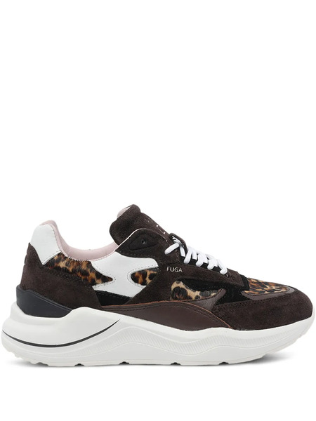  D.a.t.e. Fuga Leopard-pattern Sneakers - Brown 
