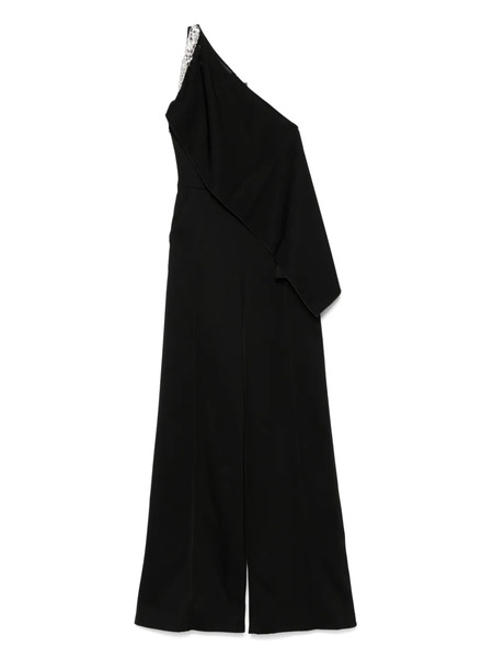  David Koma Crystal-embellished Draped Jumpsuit - Black 