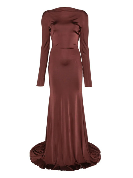  David Koma Long-sleeve Open-back Dress - Red 