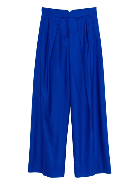  David Koma Pleated-front Trousers - Blue 