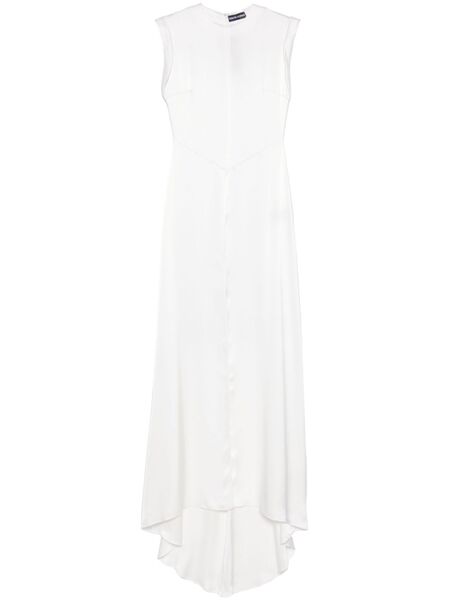  David Koma Roll-cuffs Satin Blouse - White 