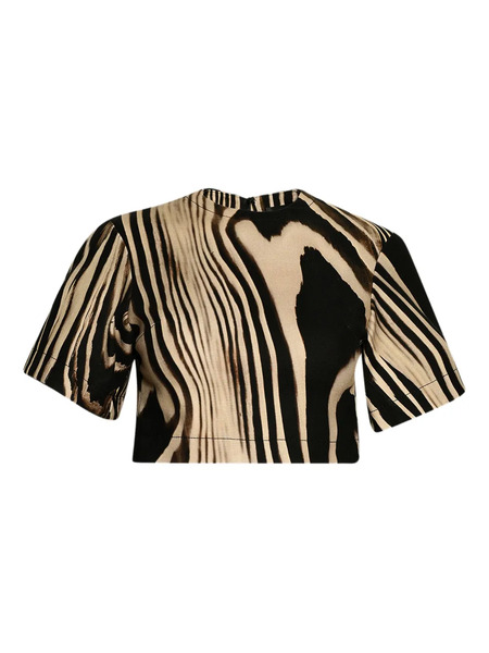  David Koma Zebra-pattern T-shirt - Neutrals 