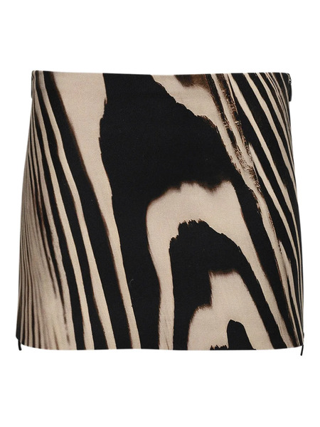  David Koma Zebra-print Side-zip Mini Skirt - Neutrals 