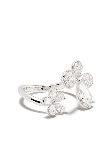  David Morris 18kt White Gold Pixie Diamond Ring 