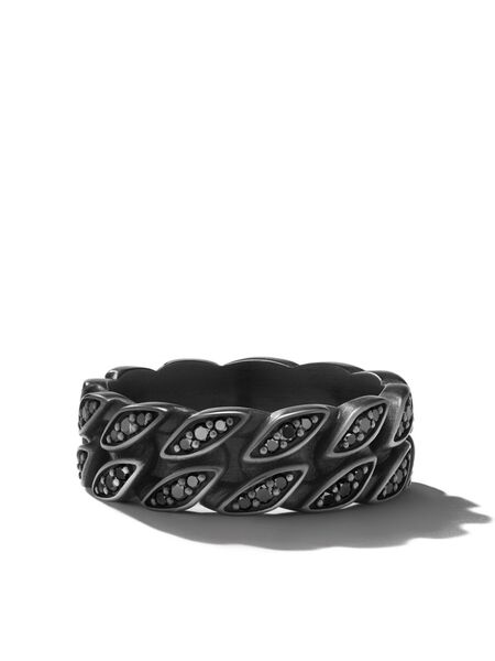  David Yurman Black Diamonds Titanium Band Ring 