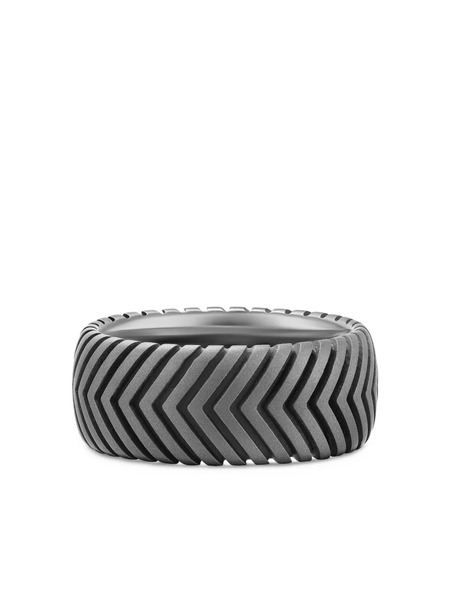  David Yurman Chevron Band Ring - Black 