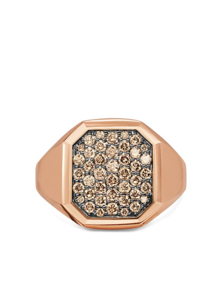  David Yurman 18k Rose Gold Streamline® Signet Ring - Pink 