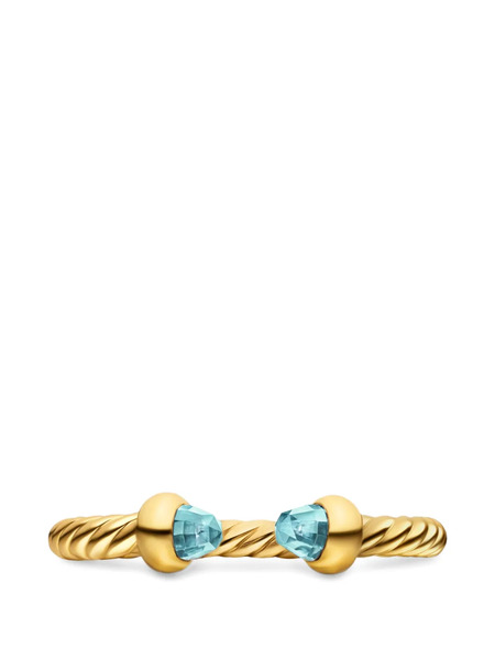  David Yurman Micro Cablespira® Flex Open Ring - Gold 