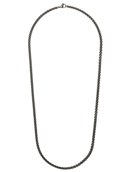  David Yurman Stainless Steel Box Chain Necklace (4mm) - Metallic 