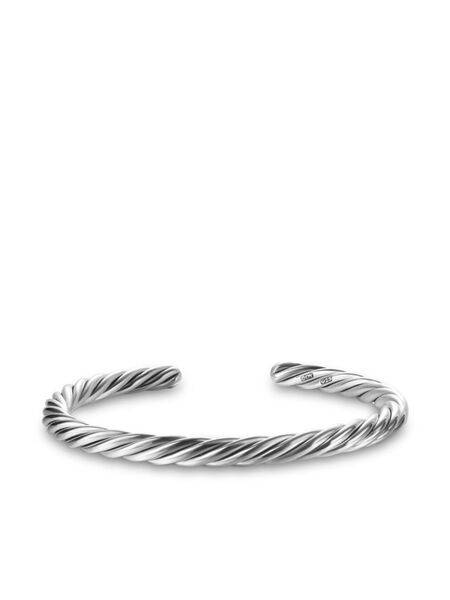  David Yurman Sterling Silver Cable Cuff Bracelet (6mm) 