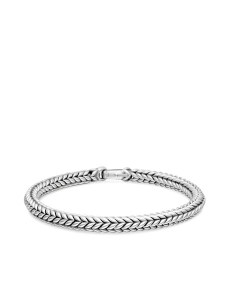  David Yurman Sterling Silver Chevron Bracelet (6mm) 