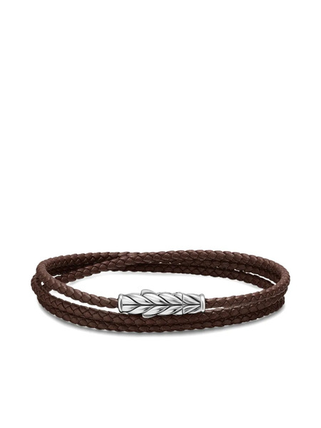  David Yurman Sterling Silver Chevron Triple Bracelet 