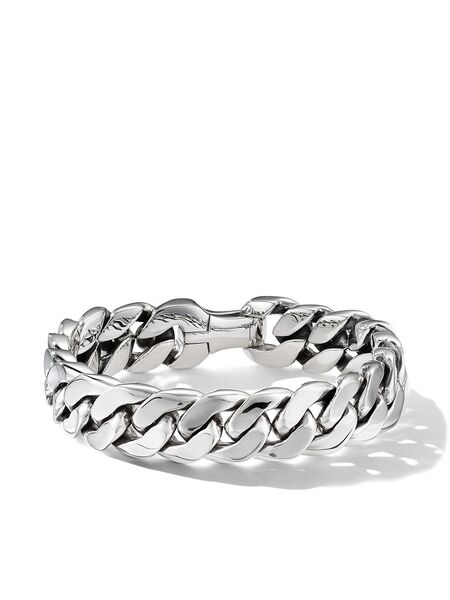  David Yurman Sterling Silver Curb Chain Bracelet (14.5mm) 