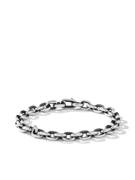  David Yurman Sterling Silver Deco Chain Link Bracelet (6.5mm) 